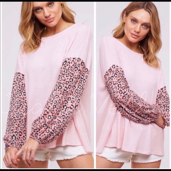 Kala Vella Tops - Blush Pink Leopard Tops
